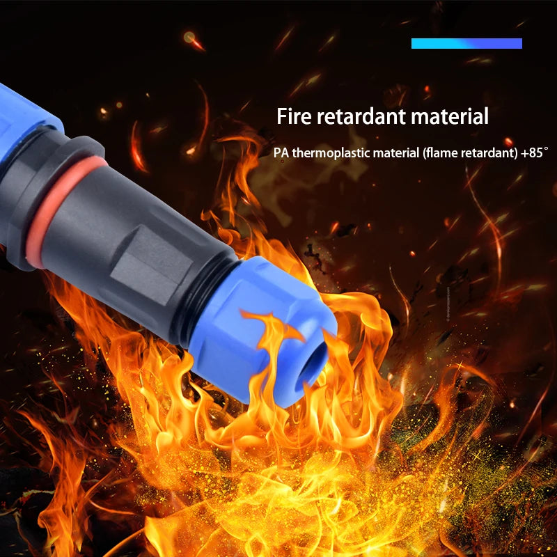 LD12 Series IP68 Waterproof Connector Male Plug & Female Socket 2 Pin Panel Mount Wire Cable Connector Aviation Plug