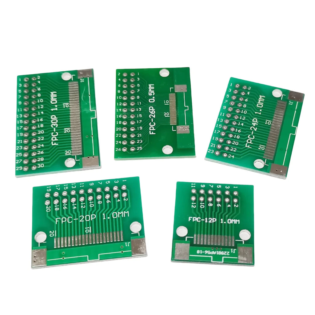 10PCS FFC/FPC Adapter Plate 0.5 to 2.54MM 4P/6P/8P/10P/12P/14P/15P/16P/20P/24P/26P/30P/32P/34P/36P/40P/45P/50P/52P/60P/80P/96P