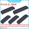 5PCS FFC/FPC 0.3mm pitch socket connector flip cover bottom connection 11/13/15/17/21/23/25/27/29/31/33/35/39/41/45/51/61/71P