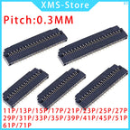 5PCS FFC/FPC 0.3mm pitch socket connector flip cover bottom connection 11/13/15/17/21/23/25/27/29/31/33/35/39/41/45/51/61/71P