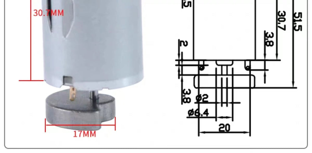 High Speed 6000rpm/8500RPM Strong Vibration 6V 12V 24V DC Vibration Motor For Micro Massage Eccentric Industrial Small Motor