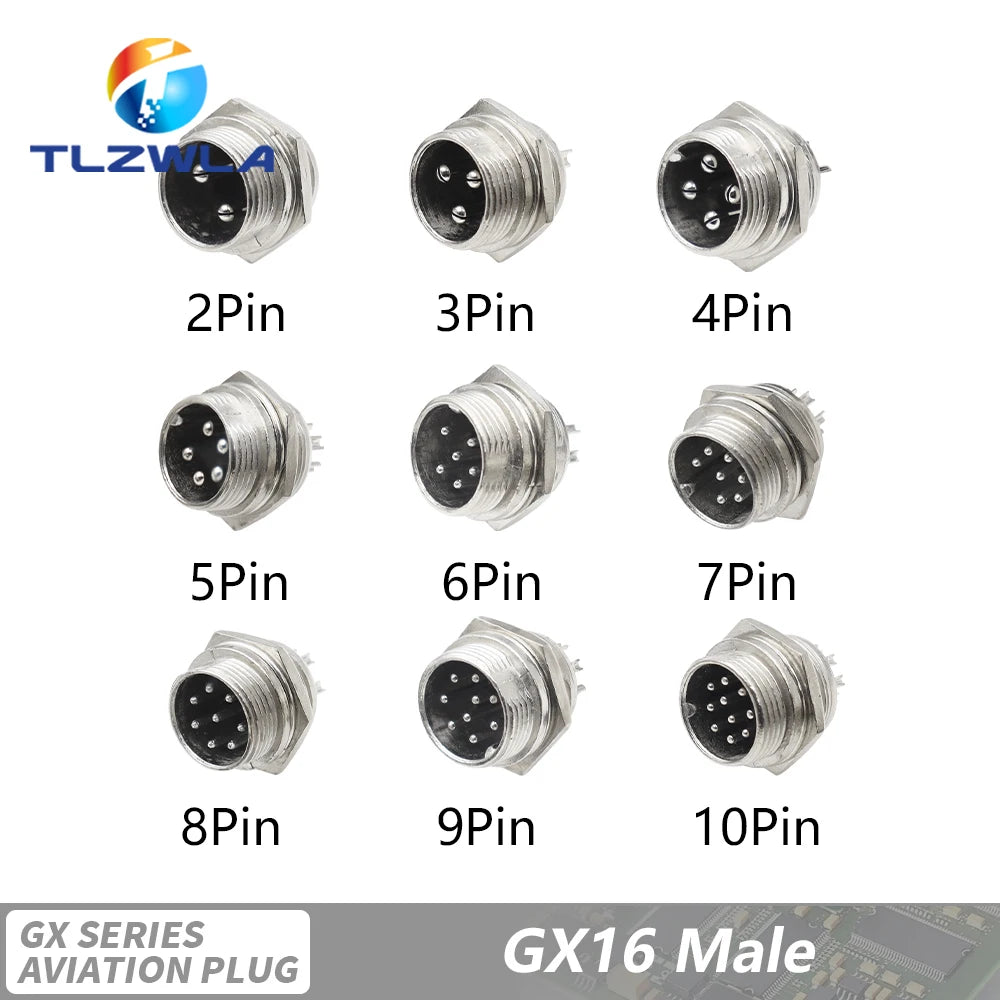GX12 GX16 GX20 2/3/4/5/6/7/8/9/10 Pin Male Female Butting Wire Cable Circular Aviation Socket Plug Panel Connector Dropshipping
