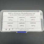 60PCS/kit LDR Photo Light Sensitive Resistor Photoelectric Photoresistor 5528 GL5528 5537 5506 5516 5539 5549 For Arduino
