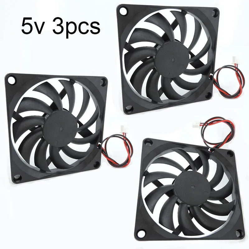 8cm 8010 DC 5V 12V 24V Cooling Fan Brushless for Reprap 3D Printer Parts DC Cooler 80 x 80 x 10mm Plastic Fan 2pin