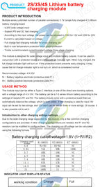 Type-C USB 2S 3S 4S BMS 4.5V-15V 18W 2A Lithium Battery Charging Module Support QC Fast Charge With Temperature Protection