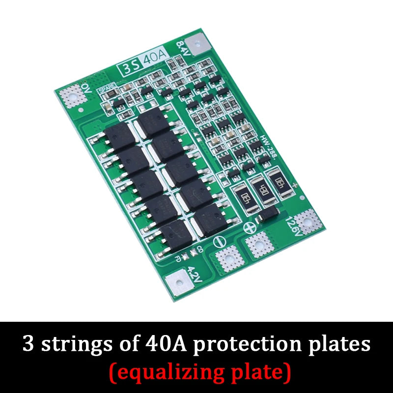 LIZAO 3S 4S BMS 20A 40A 60A 18650 Li-ion Battery Protection Board 11.1V-16.8V Enhanced Balance Charger Module