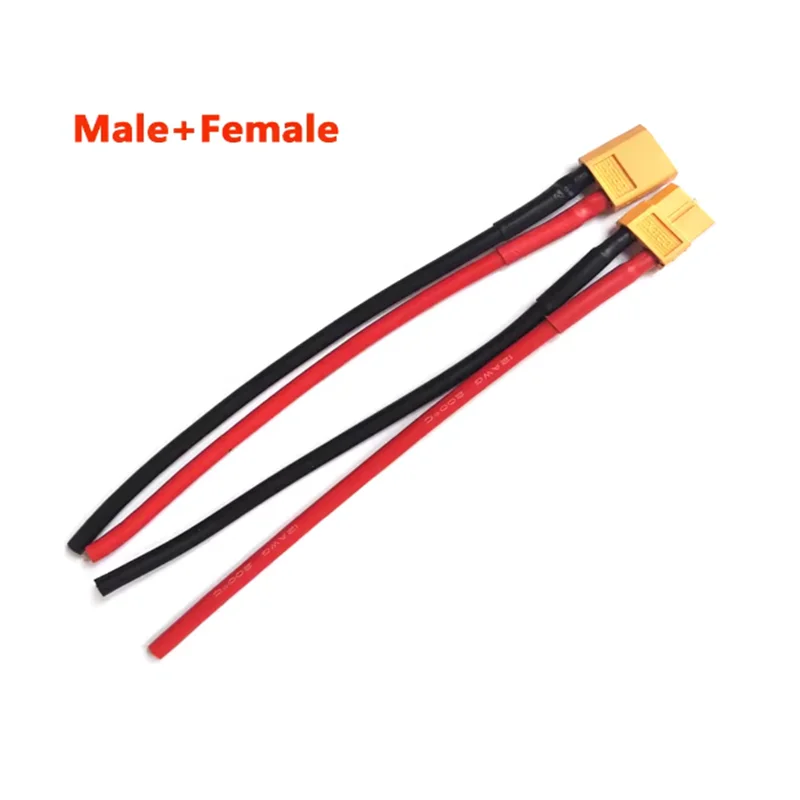 XT60 Female / Male Plug Battery Parallel Connector with Silicone Flexible Wire14AWG for RC Lipo Battery Motor