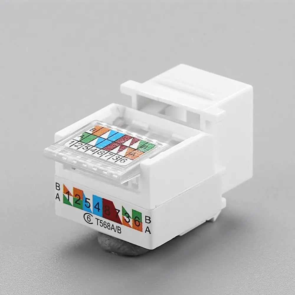 UTP Network Connector Cat5e Cat6 RJ45 Ethernet Module Tool-Less White Computer Module Module Coupler