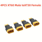 4PCS Male/Female XT60 to XT30 Plug Female Male Adapter Converter Connector