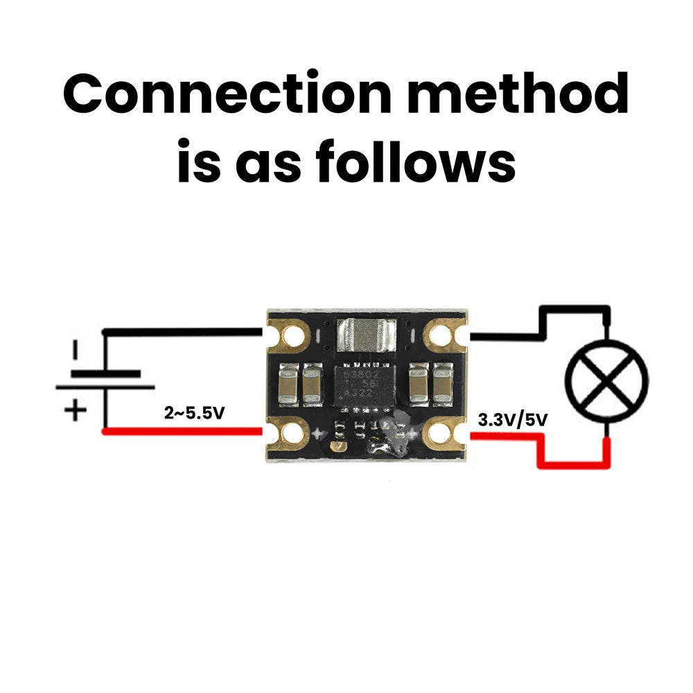 TPS63802 Lithium Battery Boost Buck Module DC 1.8-5.5V to 3.3V/5V Step Up Down Power Supply Module TPS63802 Boost Buck Converter