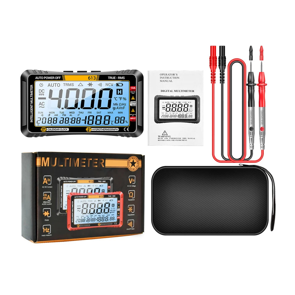 Digital Smart Multimeter Transistor Testers AC/DC True RMS Auto Electrical Capacitance Meter Voltmeter Current Voltage Tester