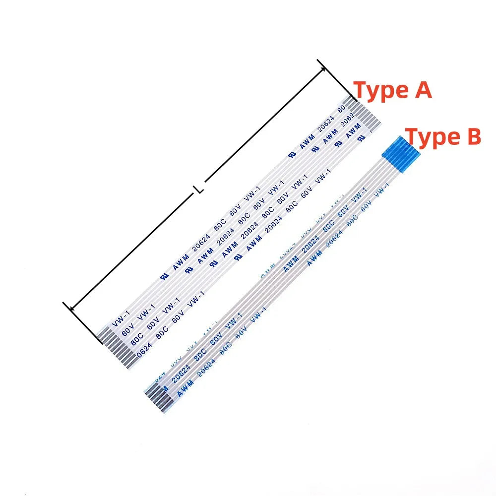 10 100 PCS 1.0 MM PITCH FFC FPC Ribbon Flexible Flat CABLE  4 5 6 8 10 12 14 15 16 20 26 30 34 40 Pin Same Opposite Contact Side