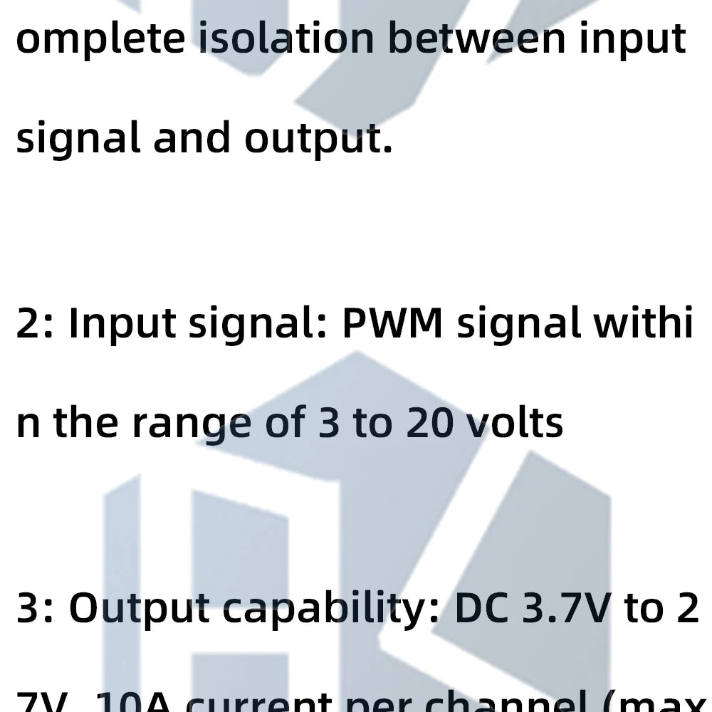 MOSFET 4-Channel Pulse-Triggered Switch Controller Board with PWM and Optocoupler Isolation for Motor and LED Lighting DC5V-20V