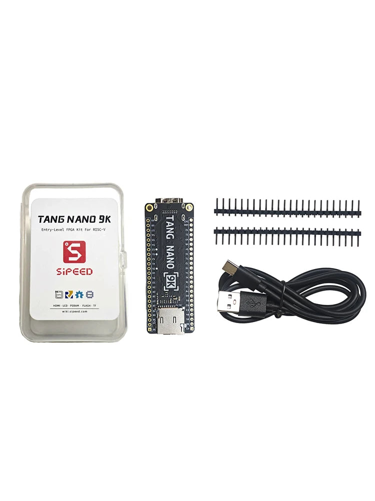 Sipeed Tang Nano 9K Gowin's GW1NR-9 FPGA Chip Development Board Onboard 6 Programmable LEDs HDMI Type-C Data Cable