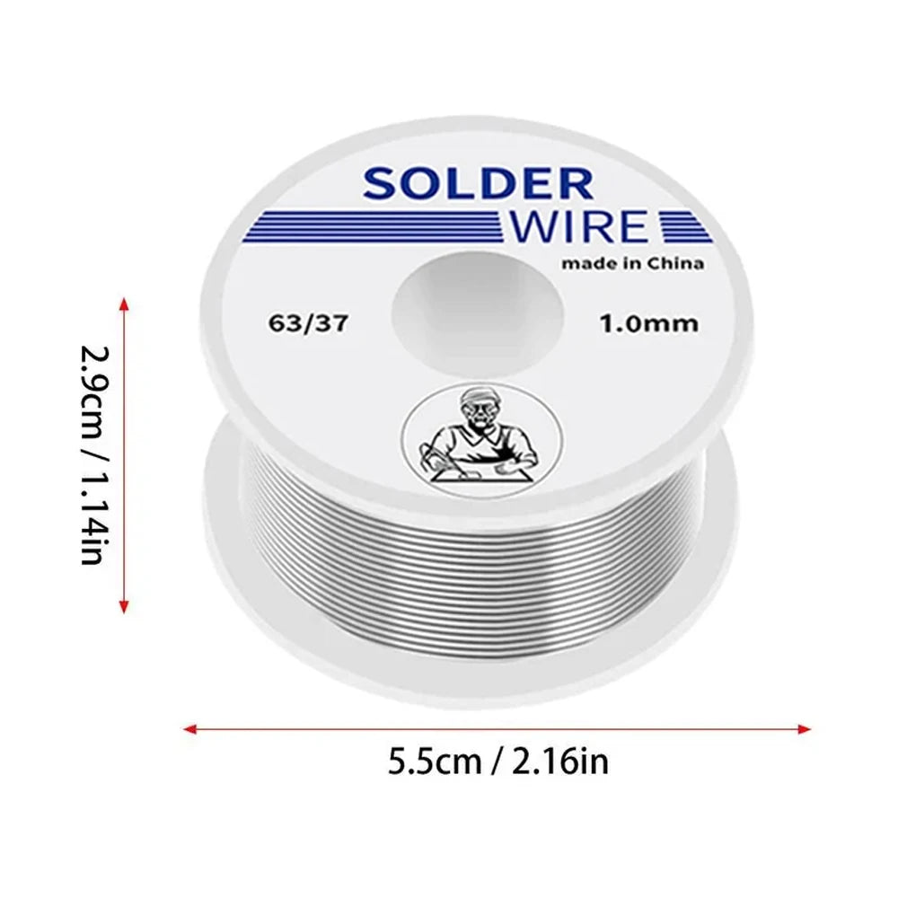 63/37 Soldering Tin Wire Tin Melt Rosin Core Solder Soldering Wire Roll Easy Clean Fusible Tin Low Temperature Easy Melt Wire