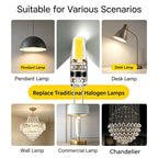 10PCS LED COB Lamp 6W Bulbs Dimmable G4 mini COB AC DC 12V 220V Candle Lights Replace 30W 40W Halogen for Chandelier Spotlight