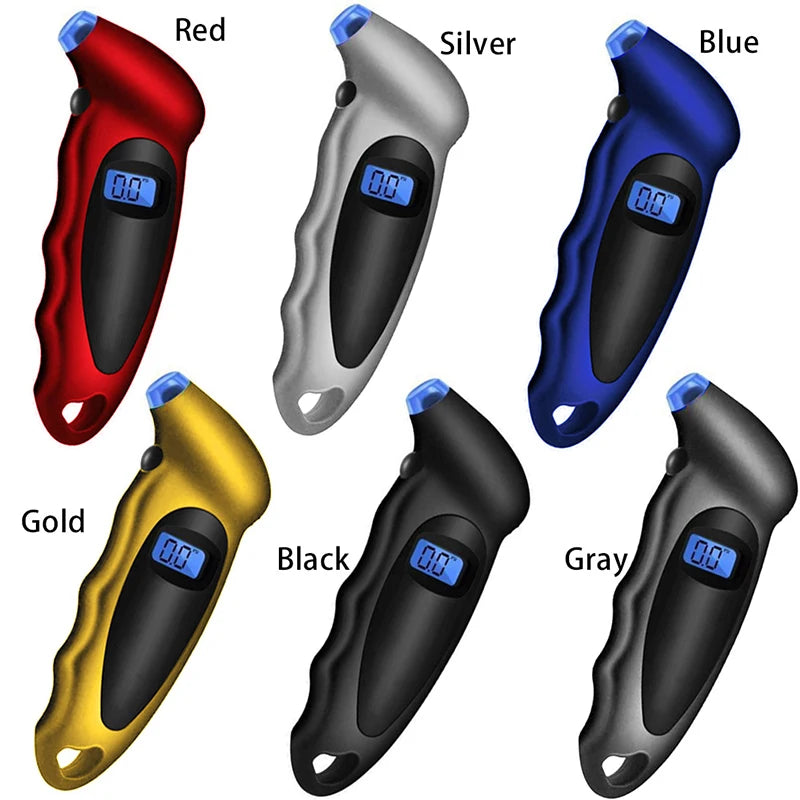 Portable Digital Tire Pressure Gauge 0-150PSI Backlight High-precision Car Barometer Tester Gauge Air Pressure Meter LCD Display
