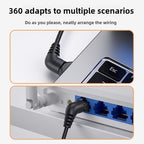 Swivel Bend Cat6a/Cat6/Cat6 Network Cable 10G X 104M Finished Jumper Fine 360° Right Angle RJ45 Connector High-Speed Data Transf