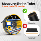 Φ4mm-Φ32mm Heat Shrink Tubing 5:1 Ratio Dual Wall Adhesive Lined Shrinkable Wire Wrap Tube Waterproof Industrial Marine Grade