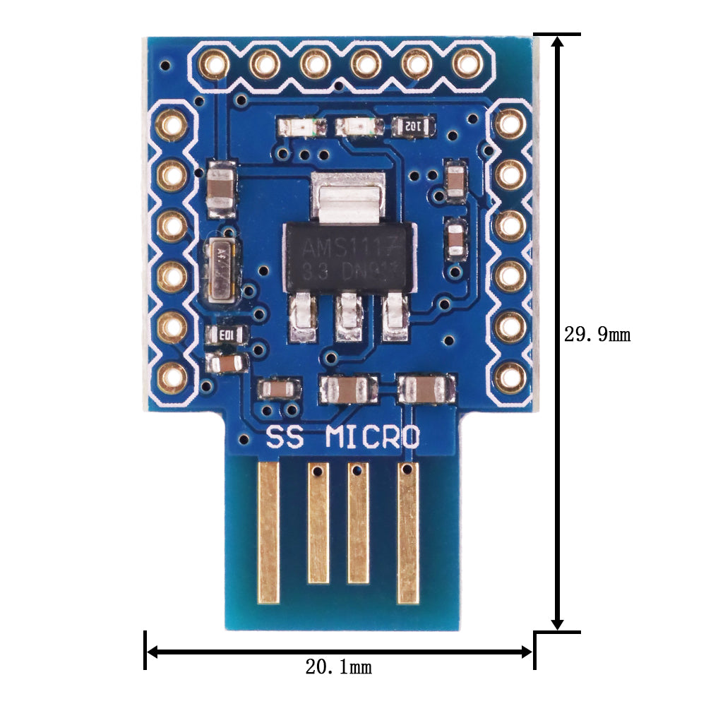 Mini SS Micro ATMEGA32U4 Module Compatible For Arduino Pro Micro Board 16Mhz 3.3V 5V IO UART I2C SPI PWM Interface Board