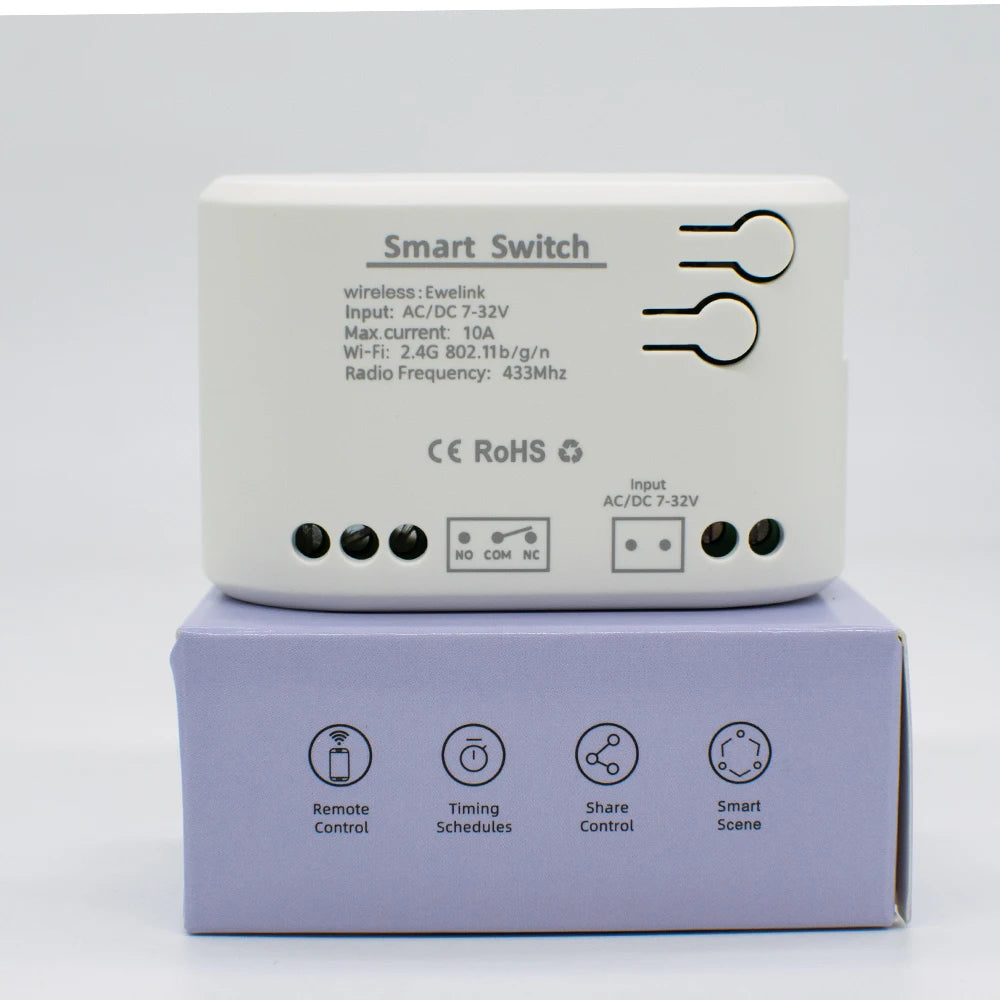 1/2/4CH EWeLink WIFI Smart Switch 7-32V 85-250V 220V Wireless Remote Control Relay Module For Garage Door Access Alexa Google