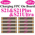 10Pcs USB Charging FPC Connector On Board For Samsung S23 S24 S22 Ultra S21 Plus Note 20 FE S21FE S10  Connector USB Dock Port