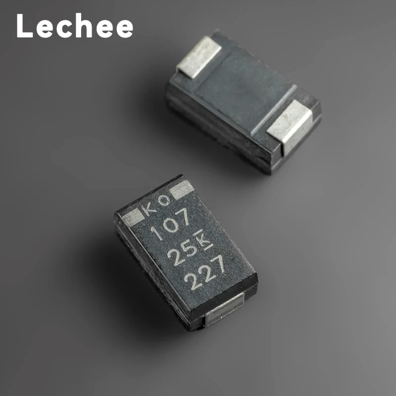 5pcs/lot T521D107M025ATE040  25V 100uF 7343 Type D SMD Polymer Tantalum Capacitors Low ESR 40mOhms New and Original