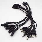 1 Female To 2 Male and 1 Male To 2 Female Plug Jack Splitter Connector Supply DC Power Cable For CCTV Camera LED Strip