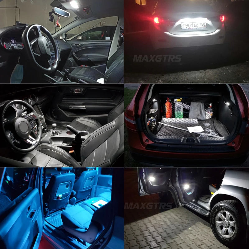 2X 28 31 36 39 41mm C5W 5730 Ceramic LED Car Festoon Dome Interior Reading Light Map Lamp Bulb DC12V/24V Canbus Error Free