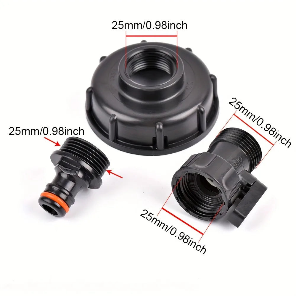 1000L IBC ton barrel lid S60x6 quick connector garden irrigation garden water connection piece with switch connector