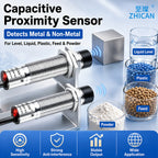ZHICAN E2K M12 M18 Capacitive Proximity Sensor 30mm Long Range Plastics Glass Wood Metals Nonmetal Material Detection Switch