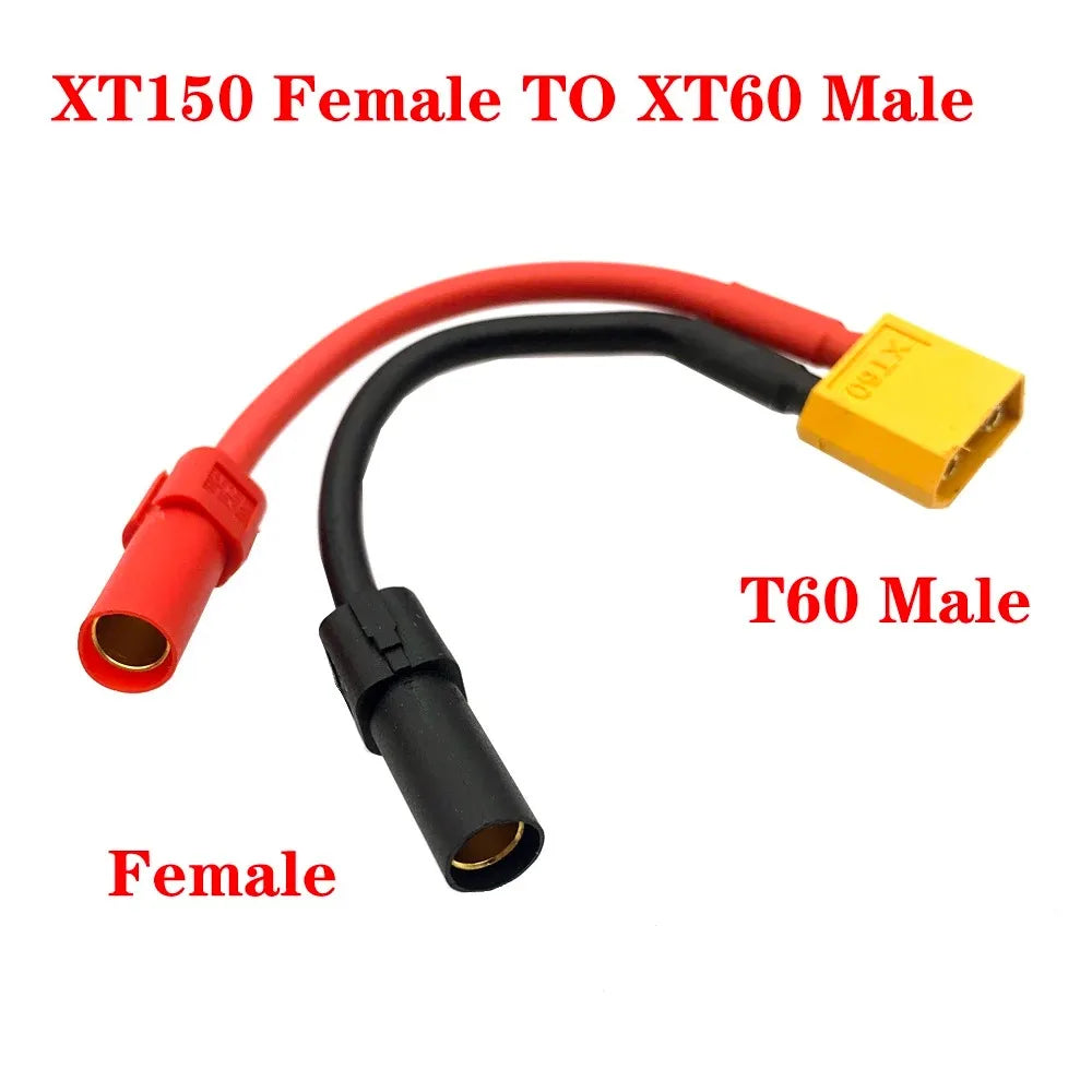 AS150 XT150 Male/Female To XT60 XT90 Plug DC Power Conversion Cable Connector 12AWG 10cm Silicone Wire Suitable for RC Batteries