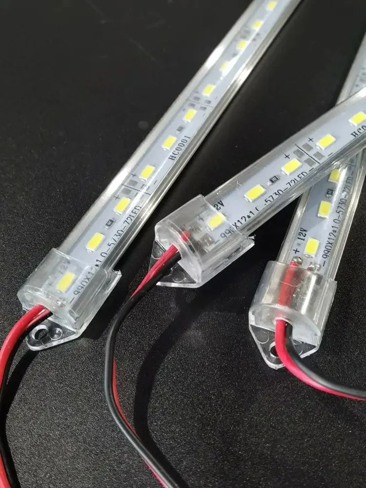 Factory Wholesale DC12V 10cm 20cm 50cm SMD 5730 5630 LED Hard Rigid Strip Bar Light Aluminium Shell +PC Cover LED Bar Light