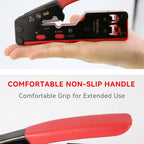 TOPLIA Vertical Network RJ45 Crimping Tool Kit Ethernet Crimp Tool Cable Crimper for RJ11/RJ12 Standard, RJ45 Pass Through
