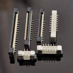 10PCS 0.5mm Pitch FFC/FPC Socket Connector 0.5mm Pitch Locking Vertical SMD Staggered Pins 4P 6P/8P～50P 60P