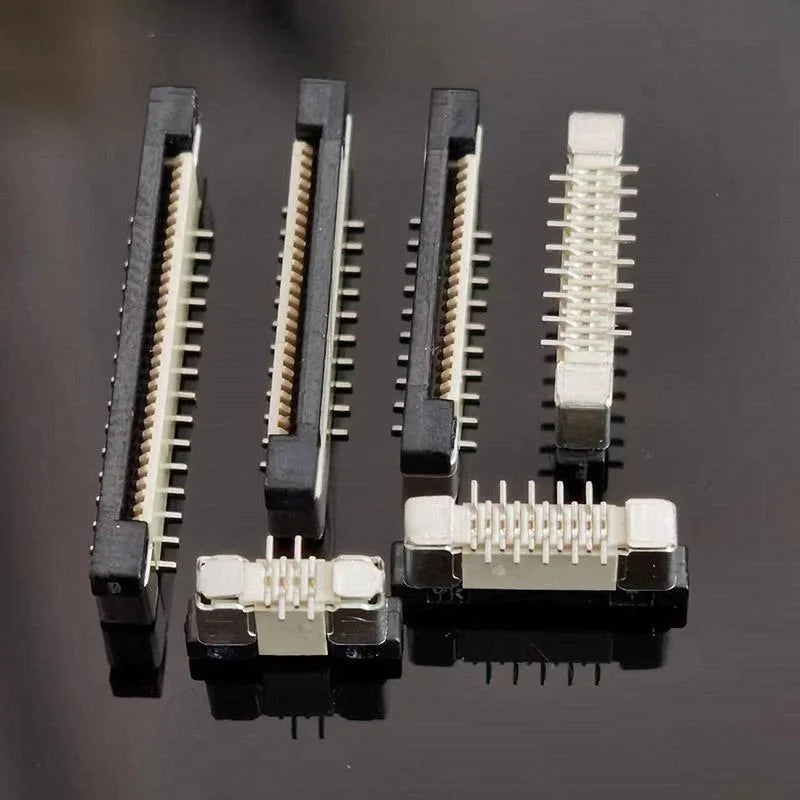 10PCS 0.5mm Pitch FFC/FPC Socket Connector 0.5mm Pitch Locking Vertical SMD Staggered Pins 4P 6P/8P～50P 60P