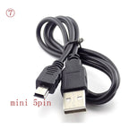 USB Type A Male to DC 5.5 2.1 2.5 2.0 3.5x1.35 4.0x1.7mm Mini 5pin Power Supply Plug Jack Extend Charging Cable Connector B4