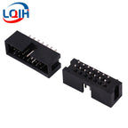 10PCS DC3 6P/8P/10P/14P/16P/20P/30P/34P/40P 2.54mm Socket Header Connector ISP Male Double-spaced Straight needle Curved needle