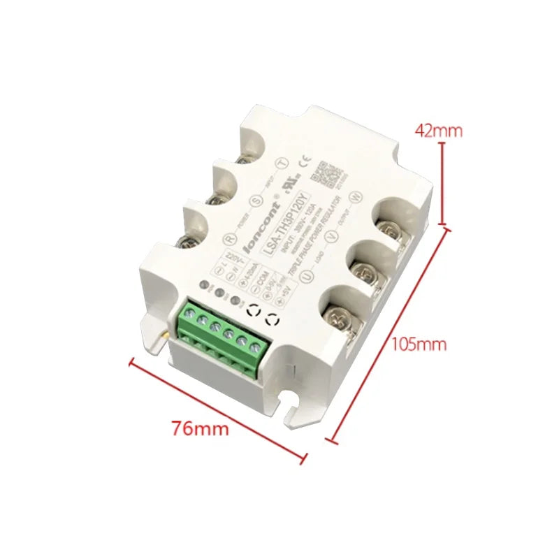 15A-40A Three-phase AC Voltage Regulating Module With Heat Sink And Fan Power Regulator Thyristor Solid State Relay Dimming