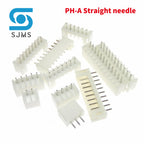 50pcs JST PH2.0 2mm Connectors Leads PH 2.0 2P 3P 4P 5P 6P 7P 8P 9P 10P 11P 12 pin Header 2.0mm male material PH-A straight pins