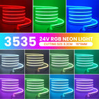 24V RGB 5m 10m 20m 30m LED Neon Strip Light Bluetooth APP 24key 44key Remote Control Music Sync Power Kit 60LED Waterproof Decor