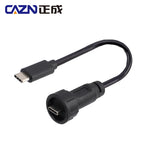 CAZN Waterproof USB C Type-C Cable Male to Male Overmolded Threaded-type Bayonet-type 5.0G 10.0G