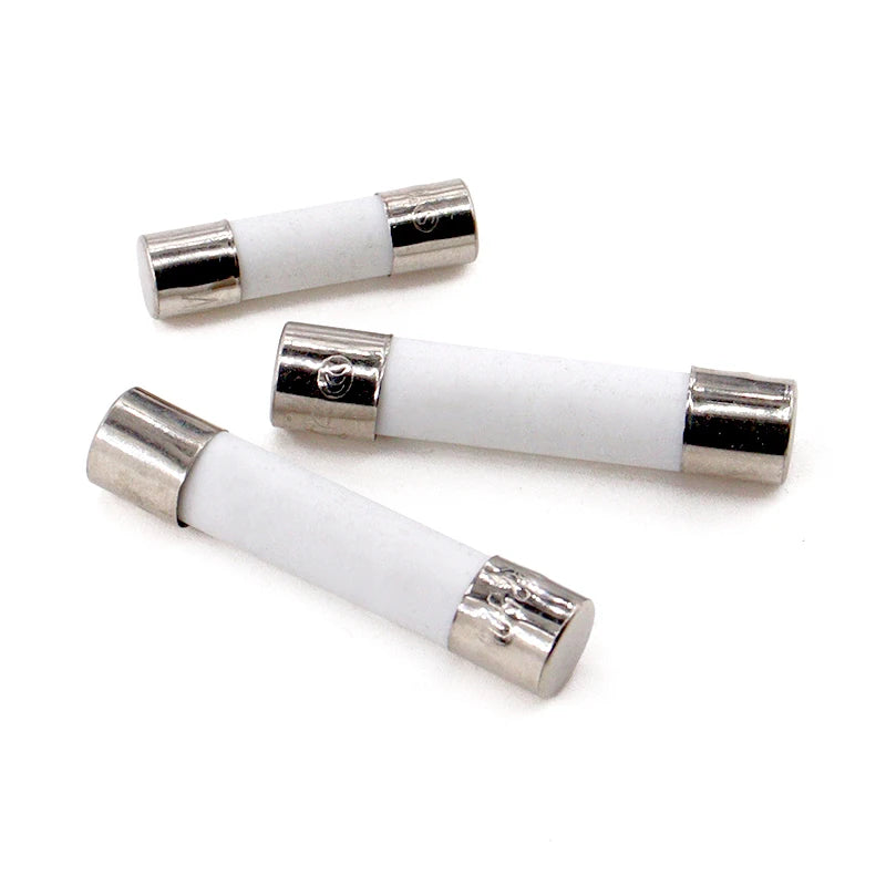 20PCS 5x20 6x30mm Ceramic Glass Fuse 250V 0.2A 0.5A 1A 2A 3A 5A 6A 8A 10A 15A 5*20 6*30 The Multimeter Fuses Auto Insurance Tube