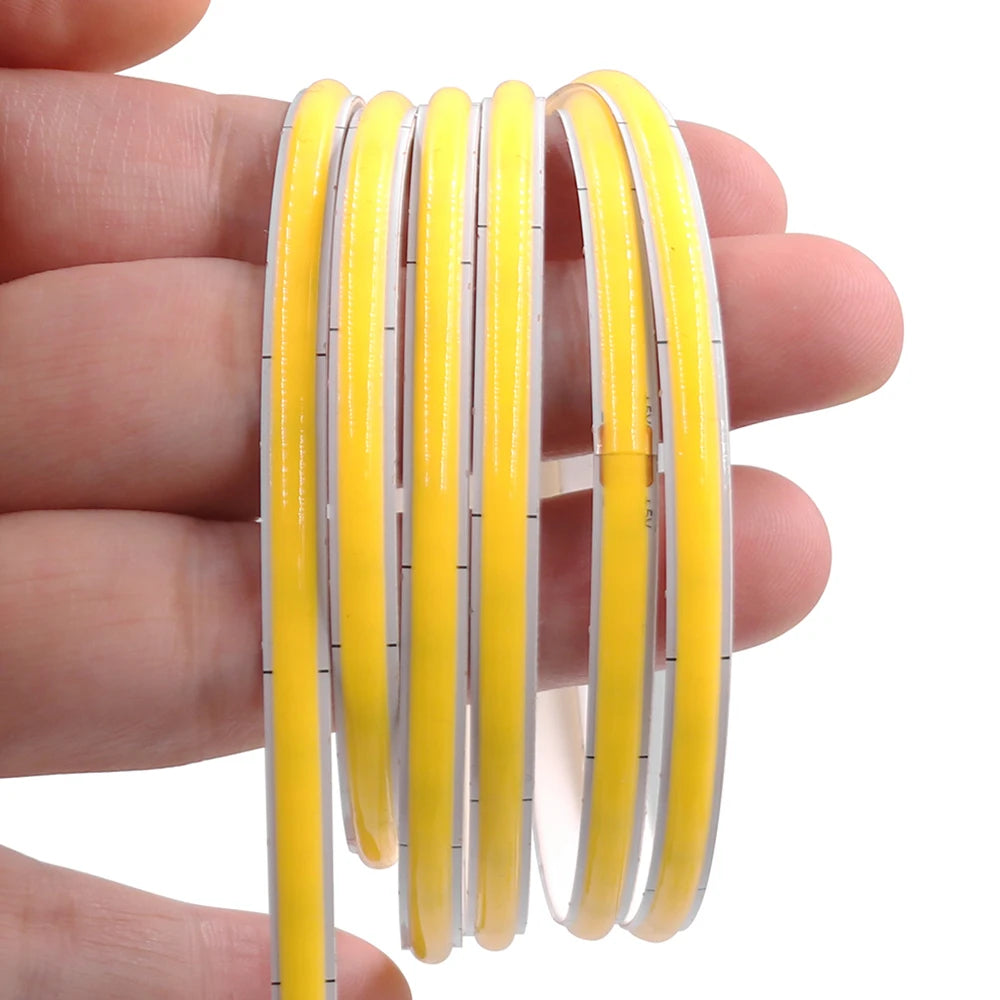 3mm 5mm 8mm PCB COB LED Strip Light 5V 12V 24V 320LEDs/m High Brightness Flexible Tape Warm Natural White Red Green Blue 0.5m 5m
