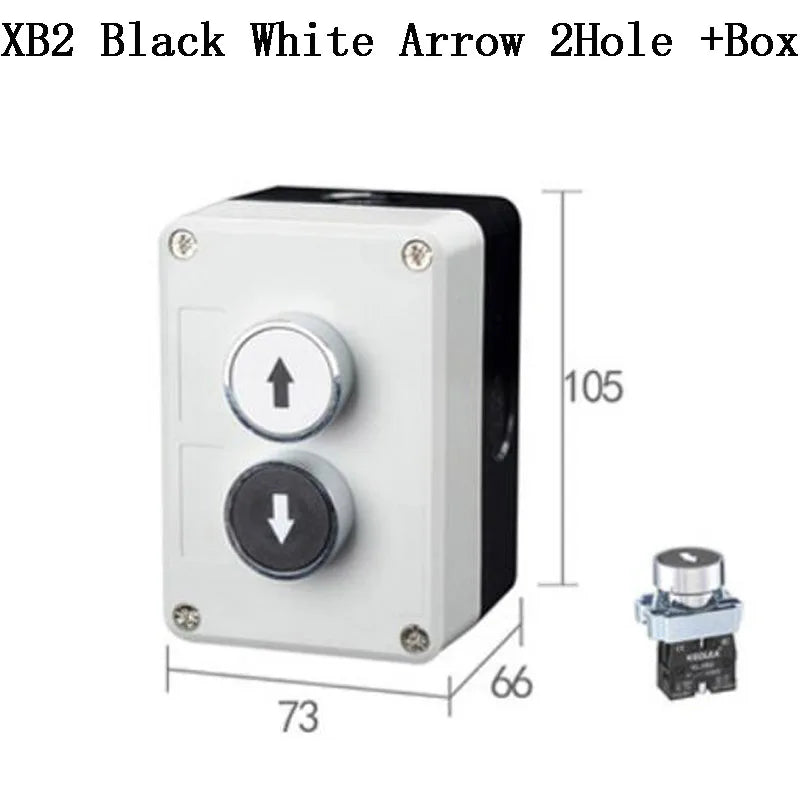 NEW XB2 Metal button switch control box start stop industrial identification symbol self reset circular emergency stop SWITCH