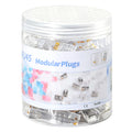 100PCS RJ45 Cat6 Pass Through Connector RJ45 Modular Plugs 1.1mm Hole for Solid or Stranded UTP Cable