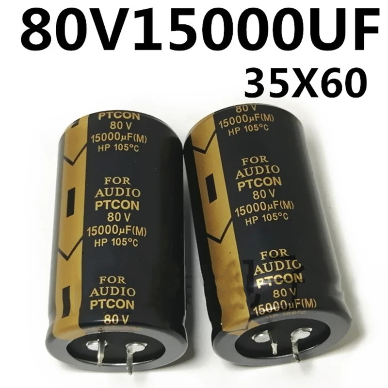 2PCS 80V 15000UF 35*60MM 80V 105° 100V 10000UF 22000UF Audio Power Amplifier Fever Filter Electrolytic Capacitor