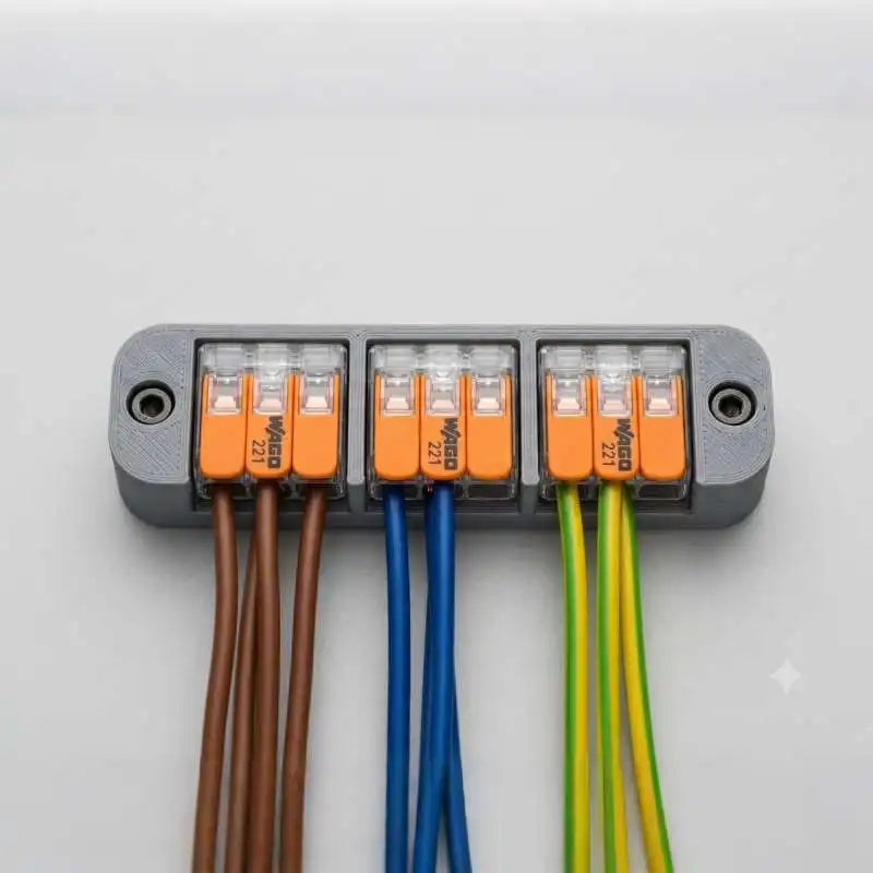 Wago 221 Connector Holder Wire Terminal Clip Electrical Box Organizer Cable Fixing Clamp