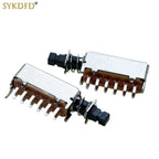 10PCS 12Pin PS42F42 Right Angle PCB Latching Push Button Switch  DPDT Double Pole Self/No-Locking Key Power Switches
