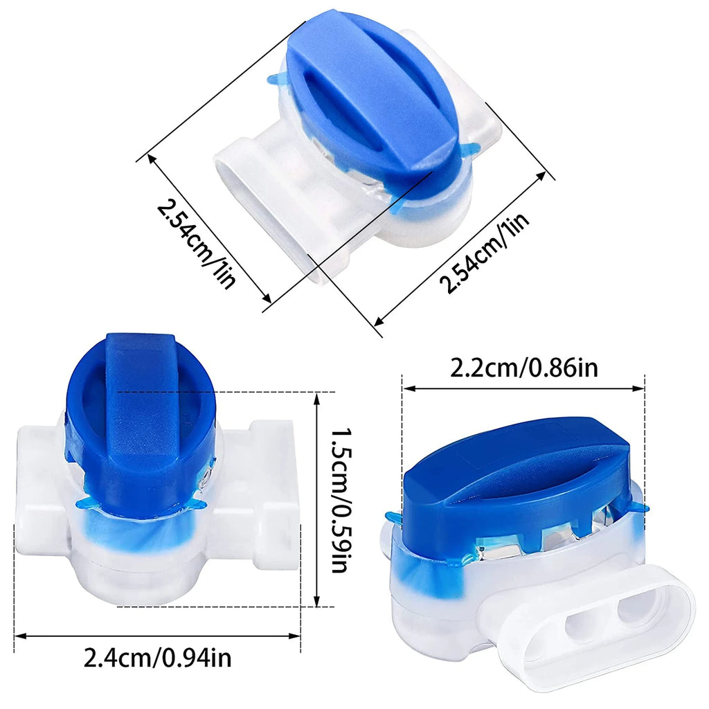 20/22pcs Waterproof Cable Clamps Wire Connectors For Garden Auto Lawn Mower 3 Pore Terminal Blocks Robotic Lawnmower Connectors